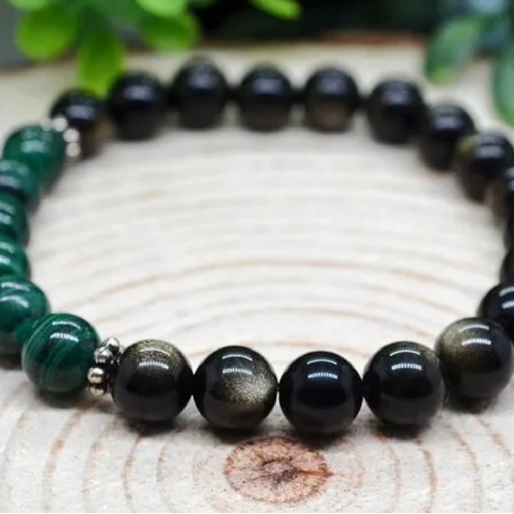 Malachite & Golden Obsidian Gemstone
Bracelet